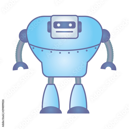 humanoid robot cyborg isolated icon