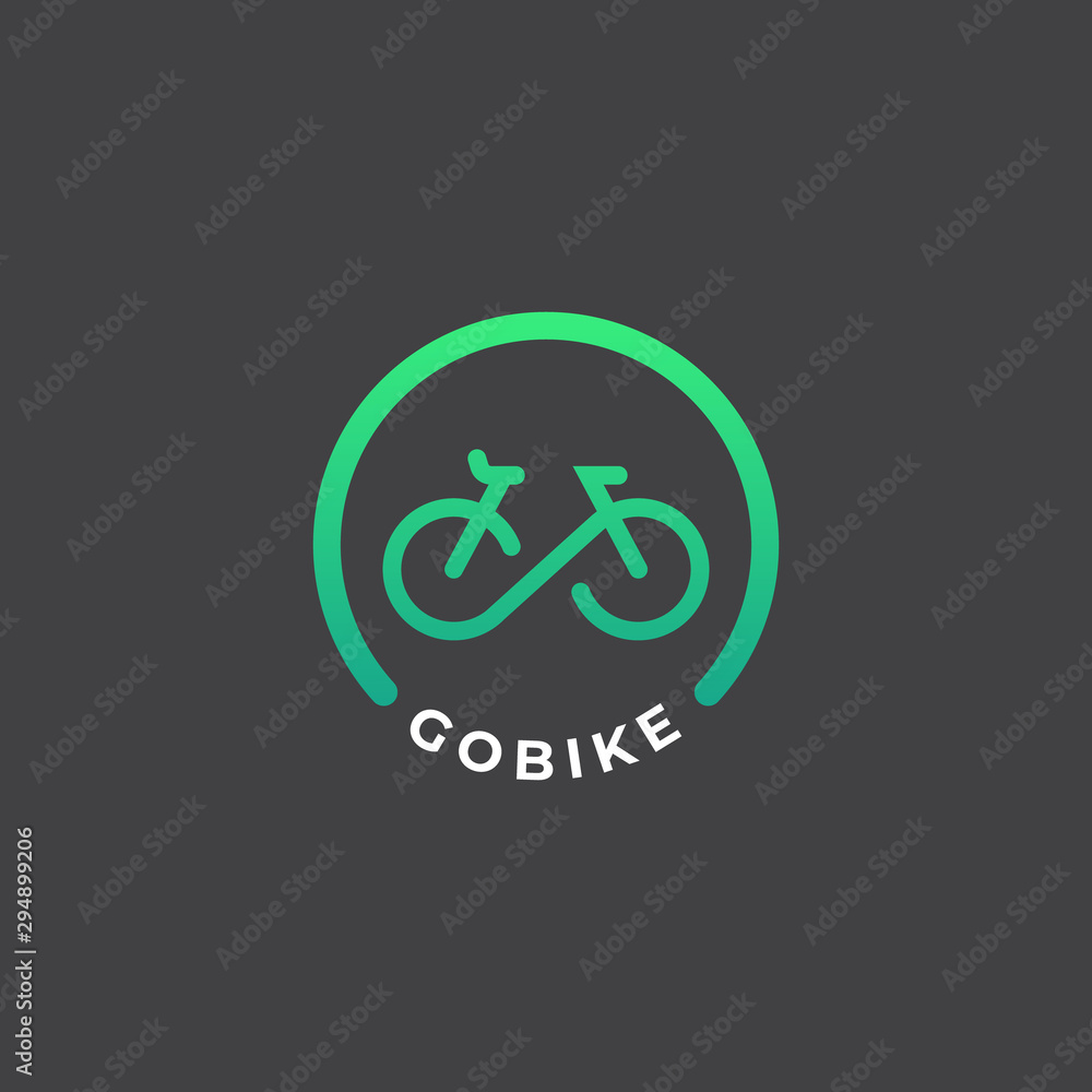 Go bike Logo Template. Green Logo. Go bike Logo Template. Green Logo.