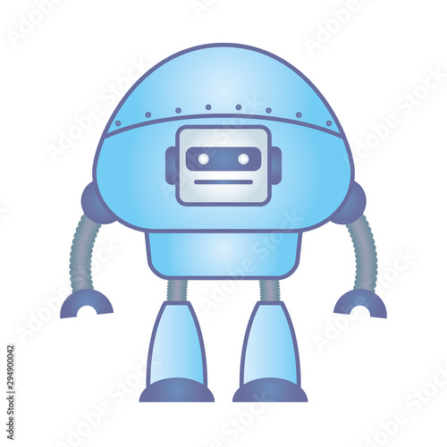 humanoid robot cyborg isolated icon