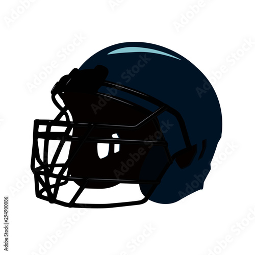 american football helmet realistic vector illustration isolated
