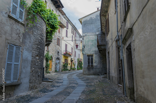 View of an old medieval village in Italy