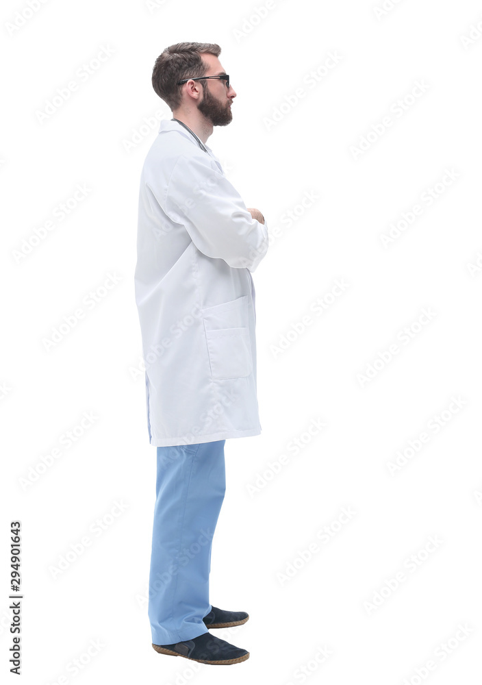 in full growth. portrait of a qualified physician therapist in full growth. portrait of a qualified physician therapist