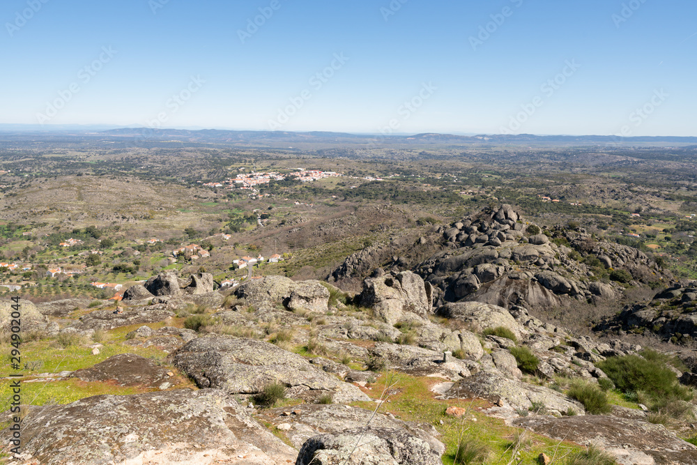 Landscape mountains around Marvao in Alentejo, Portugal