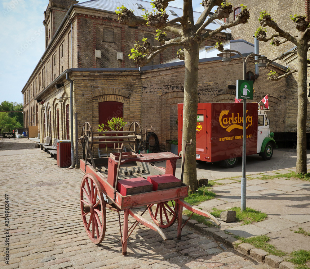 COPENHAGEN, DENMARK - The Yard Of The Old Carlsberg Brewery In ...