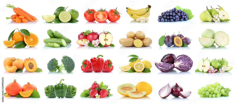 Fruits vegetables collection isolated apple apples oranges cabbage tomatoes banana colors fresh fruit Fruits vegetables collection isolated apple apples oranges cabbage tomatoes banana colors fresh fruit