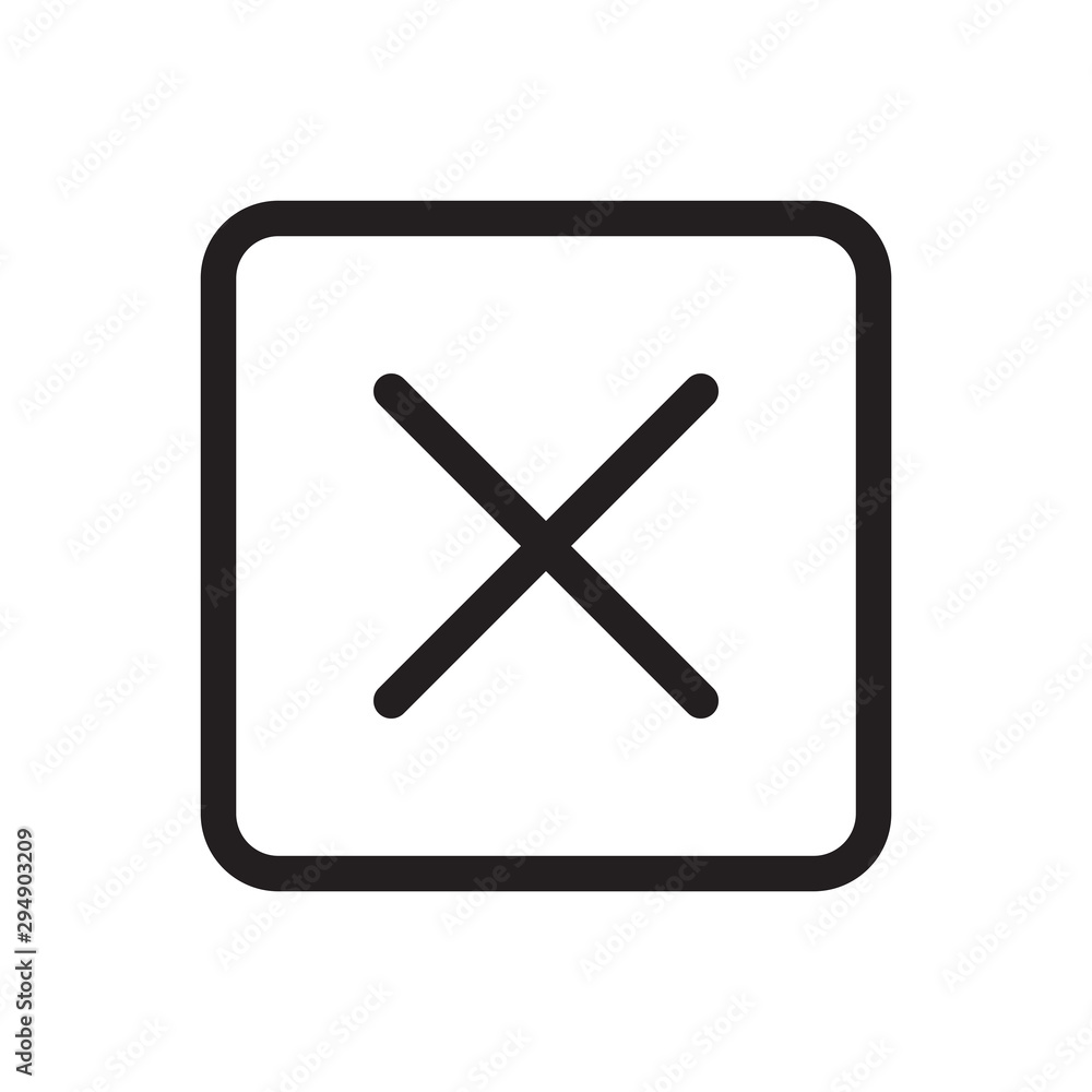 Close Mark Icon Vector Illustration Close Mark Icon Vector Illustration