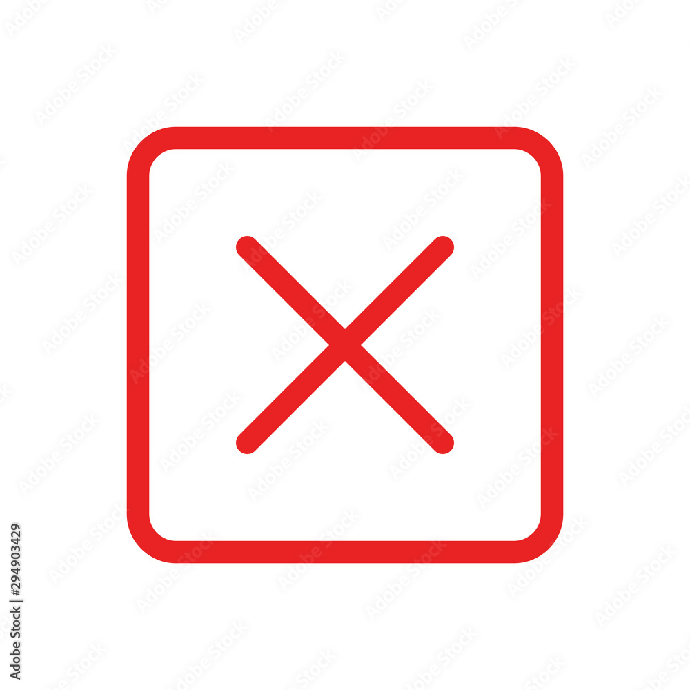 Close Mark Icon Vector Illustration Close Mark Icon Vector Illustration