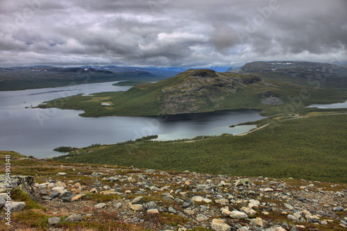Wallpaper Mural Lake Kilpisjarvi from Saana fell. Kilpisjarvi , Finland Torontodigital.ca