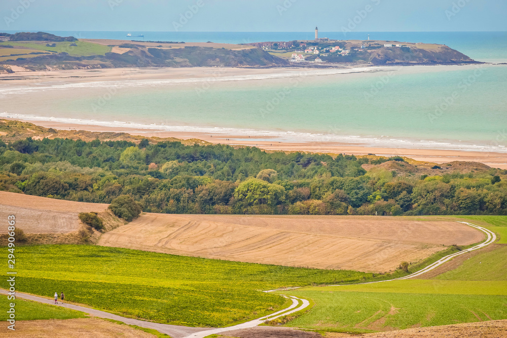 Beautiful landscape of the coast in the north of France