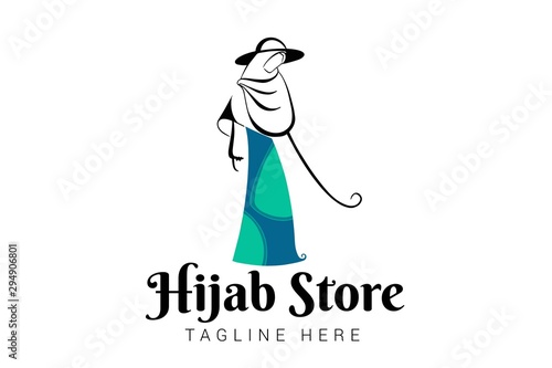 Muslimah Hijab logo template