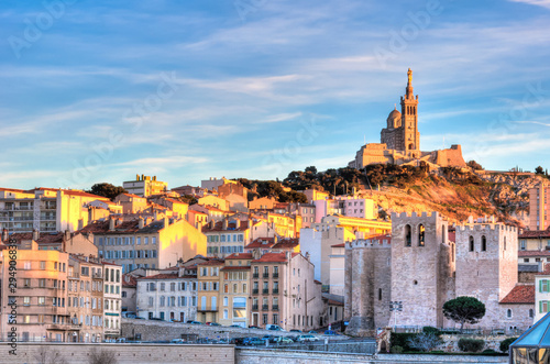 Notre Dame de la Garde at golden hour