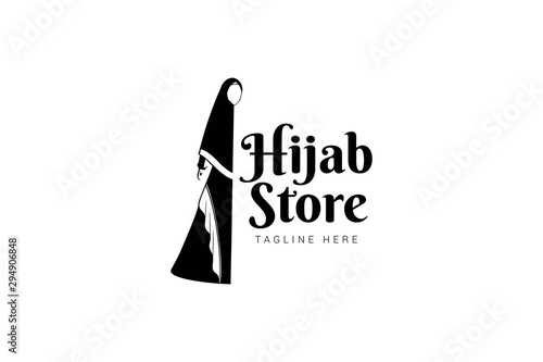 Muslimah Hijab logo template