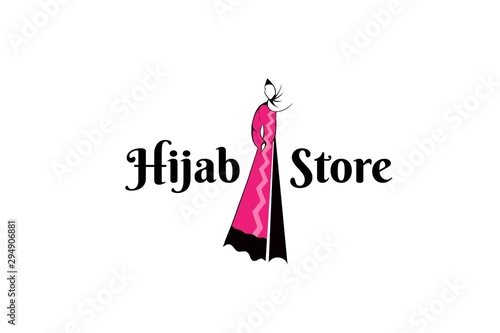Muslimah Hijab logo template