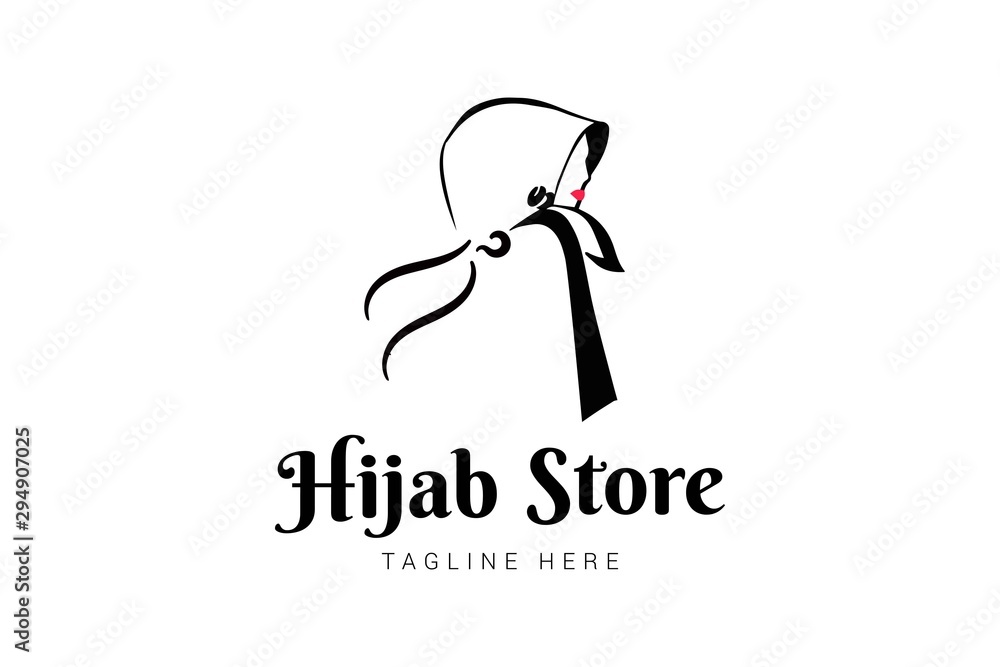 Obraz premium Muslimah Hijab logo template