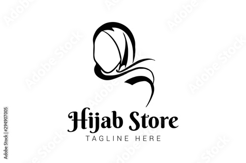 Muslimah Hijab logo template