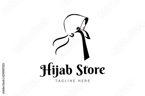 Muslimah Hijab logo template