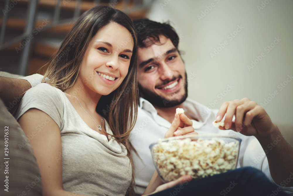 Couple watching a movie