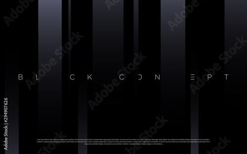 Black premium abstract background with luxury gradient geometric elements. Rich background for exclusive design. - Vector