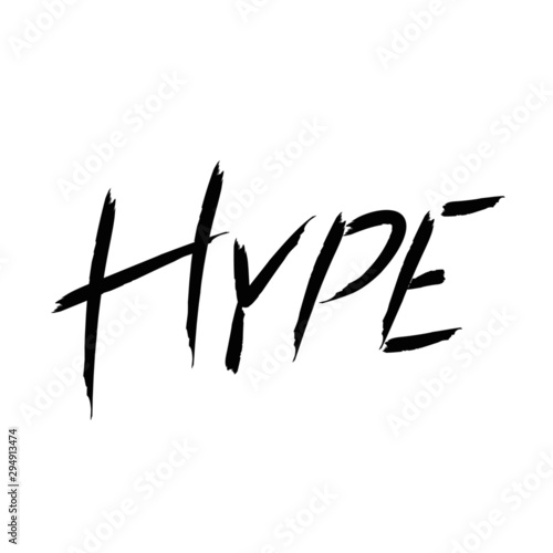 hype word lettering vector illustration