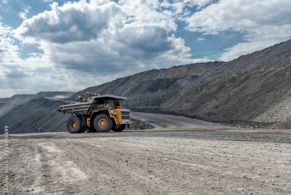 Rock transportation by dump trucks. Rock transportation by dump trucks.