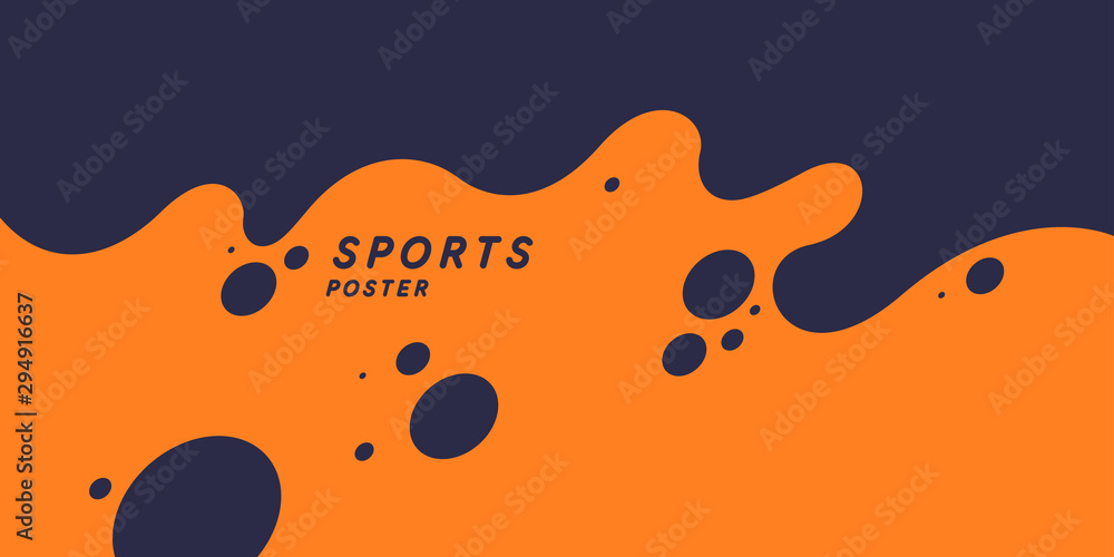 Abstract background with splashes. Modern vector illustration for sport