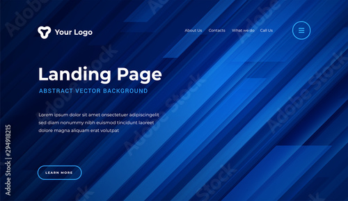 Abstract background dynamic geometric shapes website landing page or banner template modern style vector illustration
