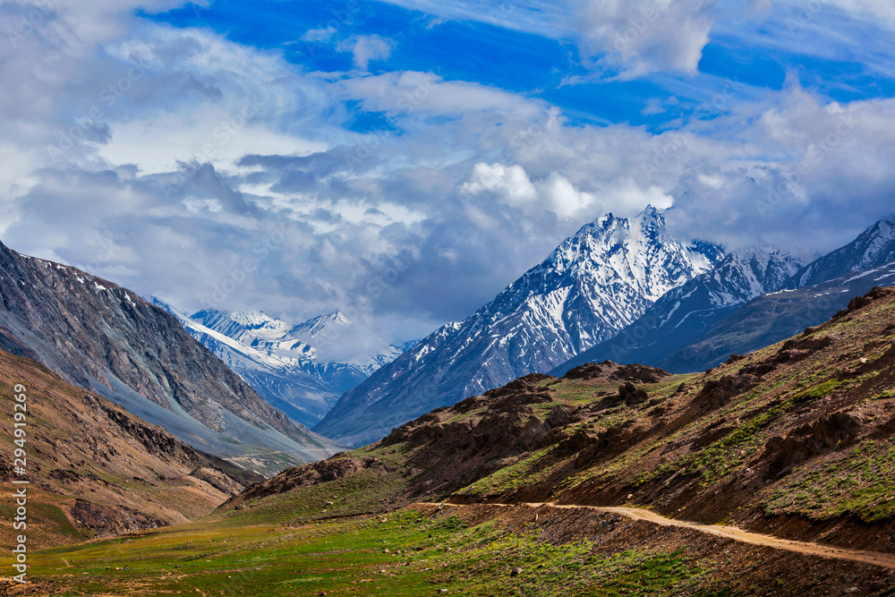 Himalayas. On the trek to Chandra Tal Lake 4300 m . Spiti, Himachal Pradesh, India