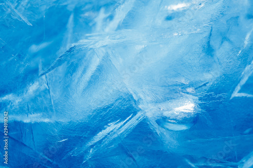 tło lodu, niebieski mrożone tekstury