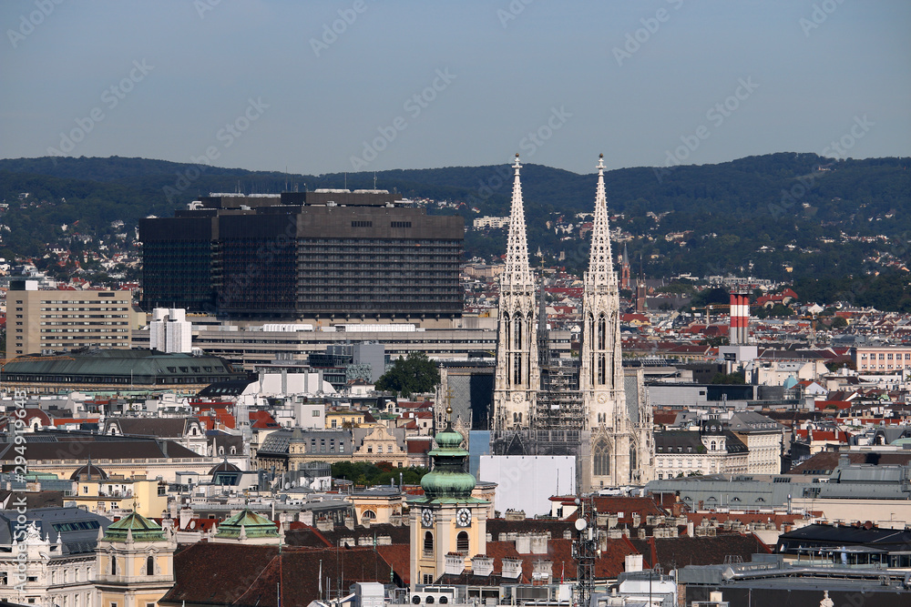 Votive Church Votivekirche towers cityscape Vienna Austria