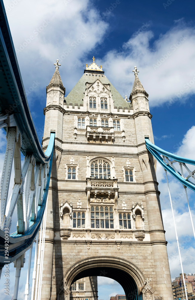 Tower bridge  in London city  ( United Kingdom )