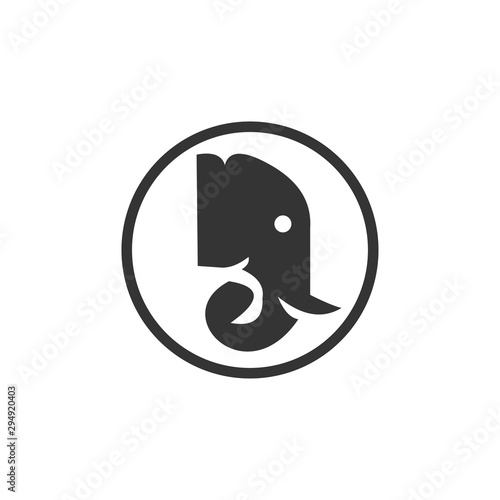 unique elephant animal logo template