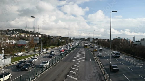 Wallpaper Mural Metrobus Road and Traffic at Istanbul Anatolian Side Torontodigital.ca