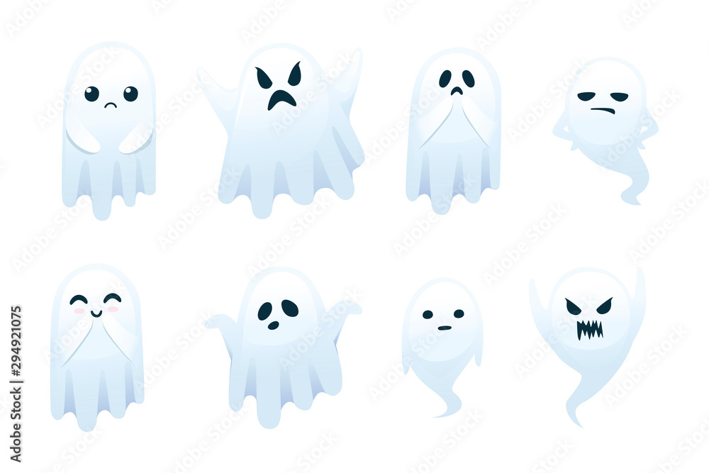 Isolated Kawaii Scared Face Cartoon Vector Design Stock Vector