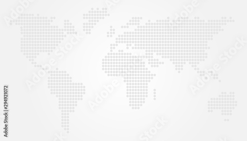 Light World Map Vector Illustration Design with Circles