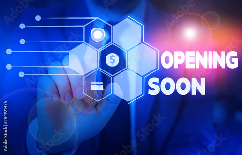 фотографія Conceptual hand writing showing Opening Soon