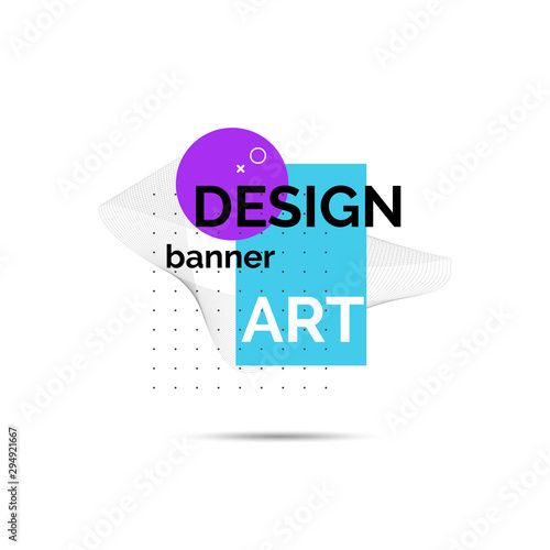 Modern colorful abstract banner. Blend elements set with text space.