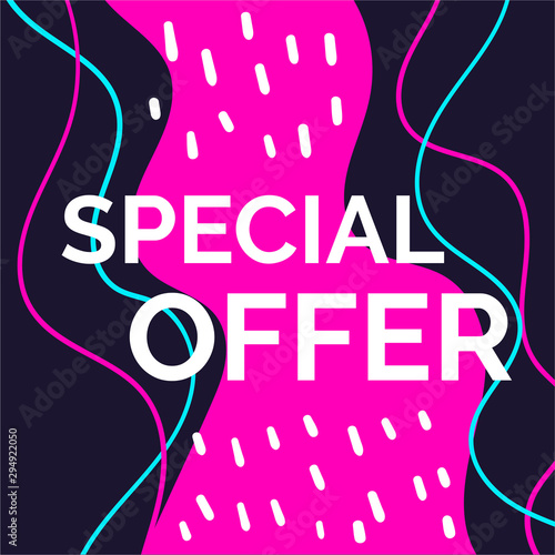 Sale banner, template for social media post promotion.