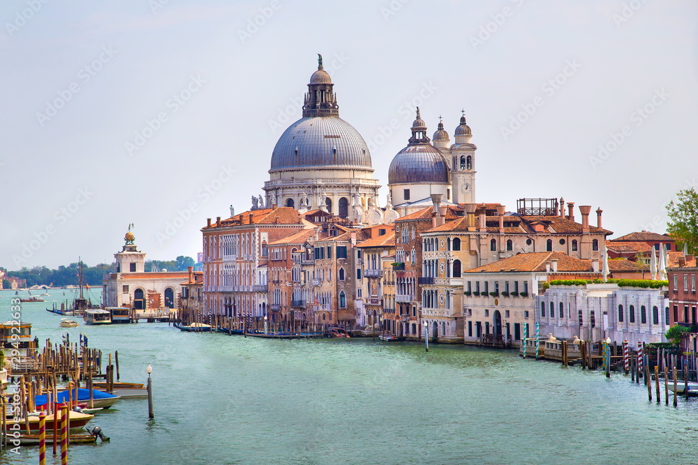 old venetian buildings and water channel in Italy