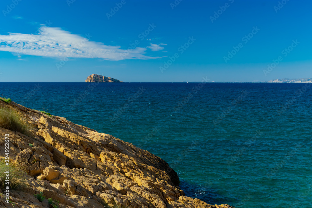 Isla de Benidorm en Alicante (España) Icono turistico