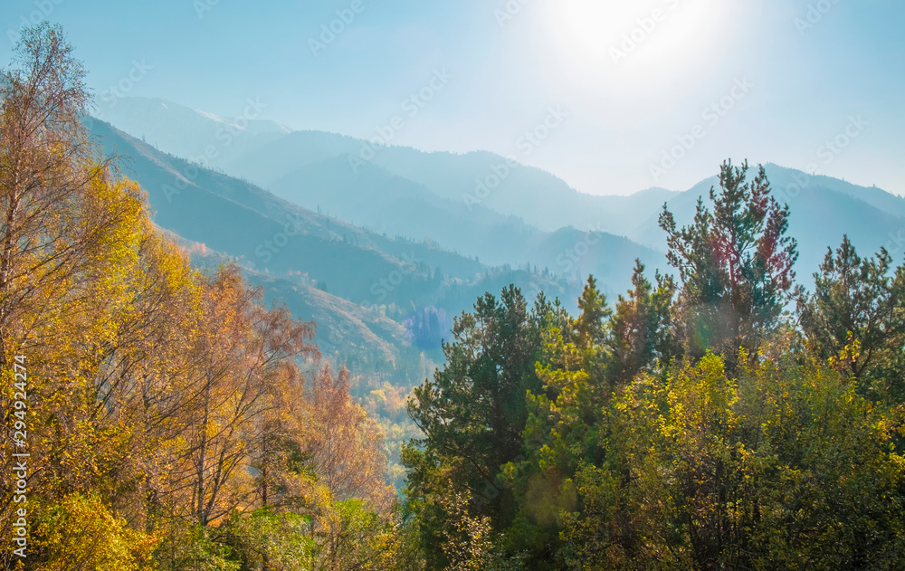 Beautiful autumn in the mountains. Almaty, Kazakhstan