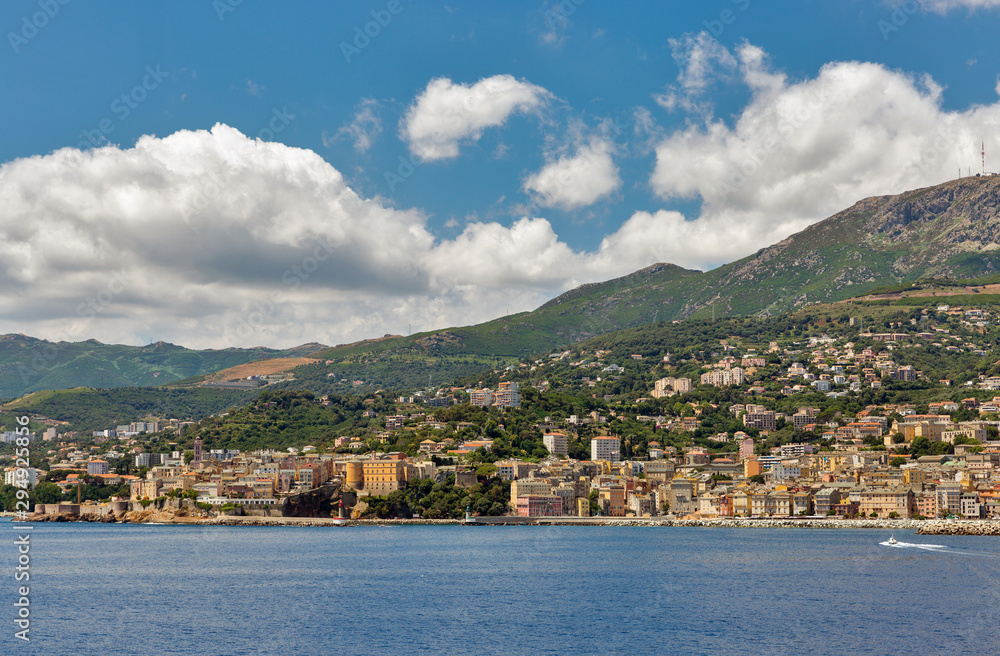 View of Bastia, Corsica island, France.