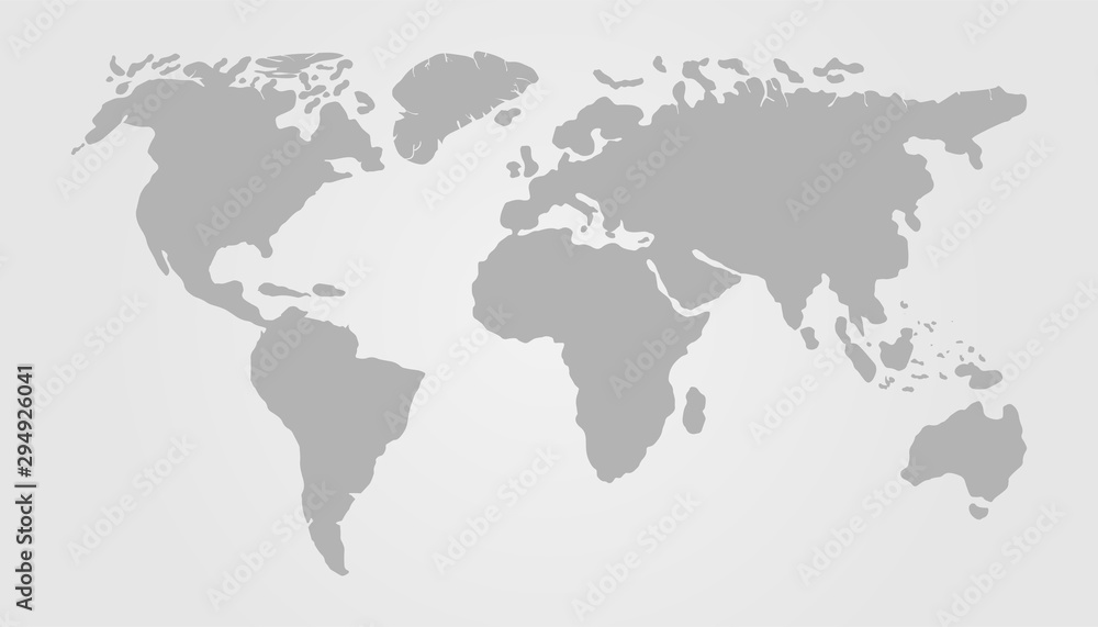 Obraz premium Gray World Map Vector Illustration Design