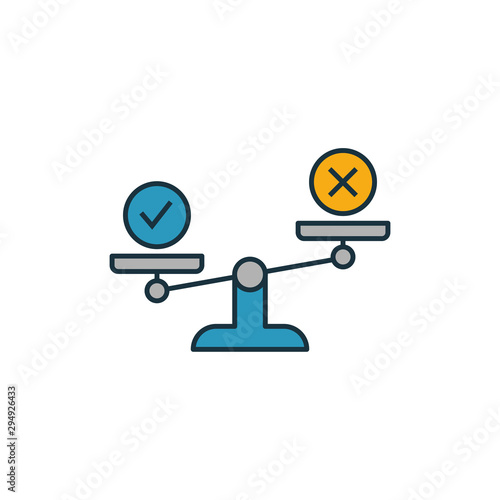 Morality icon. Outline filled creative elemet from business ethics icons collection. Premium morality icon for ui, ux, apps, software and infographics