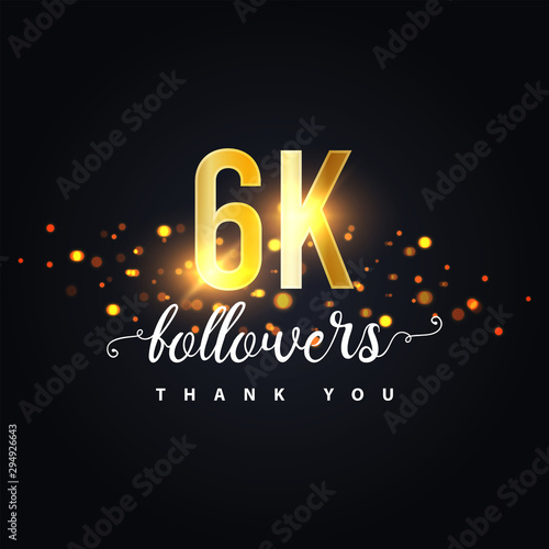 6k Followers thank you design photo