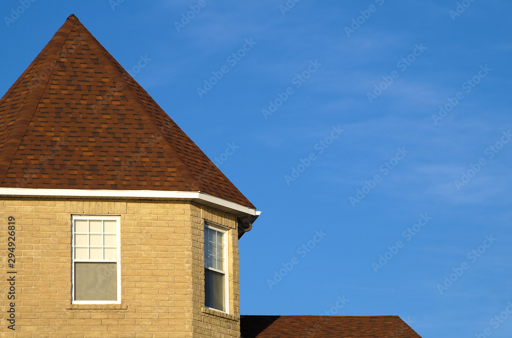 home brown roof modern apartment building house style property