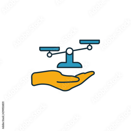 Ethical Responsibility icon. Outline filled creative elemet from business ethics icons collection. Premium ethical responsibility icon for ui, ux, apps, software and infographics