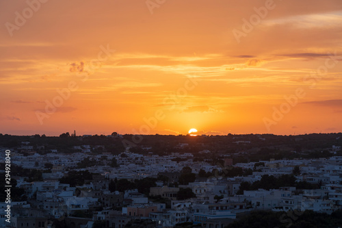 Sunset at Santa Maria di Leuca. Santa Maria di Leuca, Colonna Corinzia - Salento, Lecce, Apulia, Italy . Religious symbol, crucifix, cross - Immagine © Ihor
