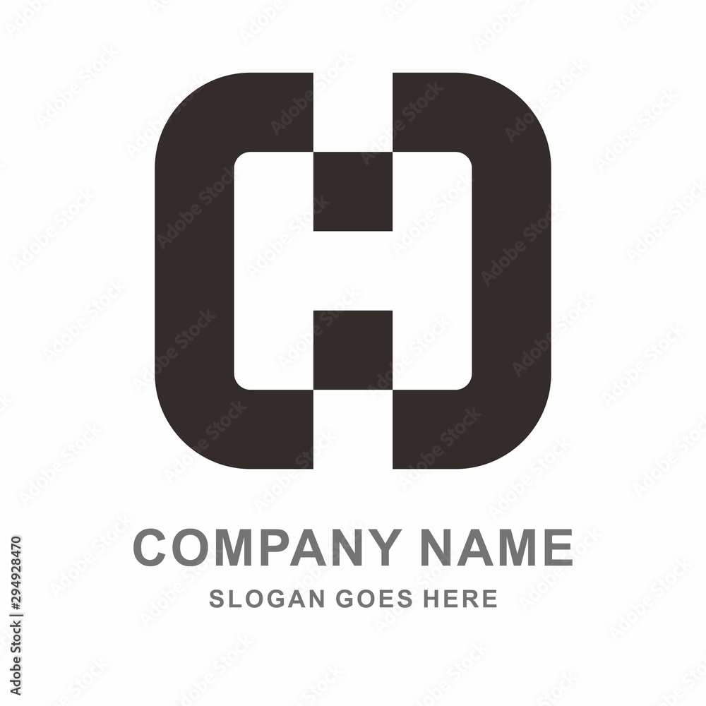 Fototapeta premium Monogram Letter H Business Company Vector Logo Design