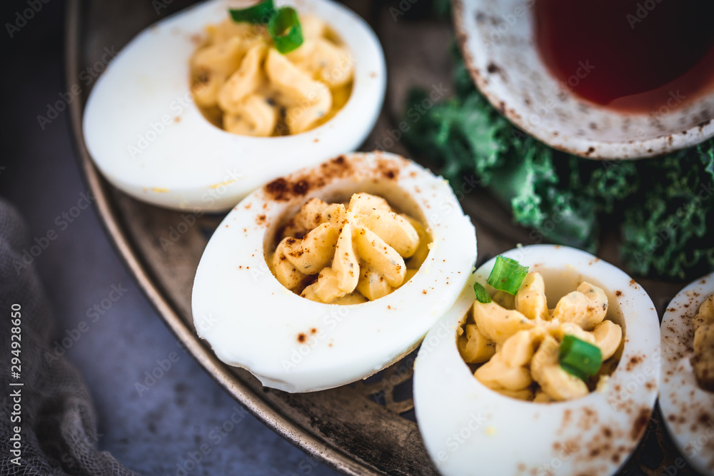Deviled Eggs with Dipping Sauce