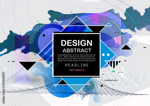 Abstract geometric background, combination of different geometric shapes